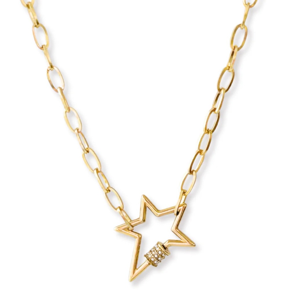 Non Tarnish Gold Star Pendant Necklace